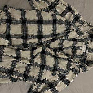 White and Black American Eagle Flannel